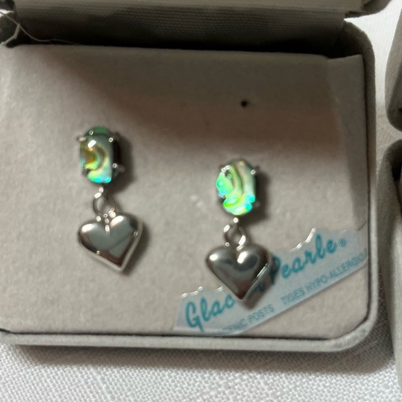 Glacier Pearl Silver Earrings. Two pair. New. Box included. Hypoallergenic posts - Picture 4 of 4